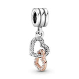 925 Silver Robot Heart Charm Bead for Pandora Bracelet