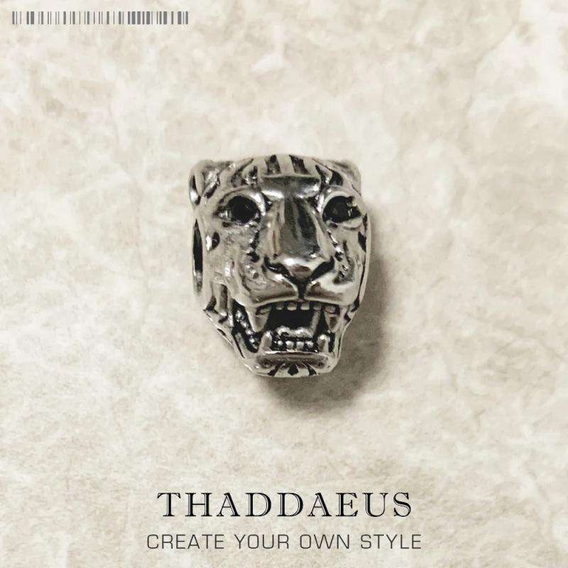 Tiger Bead Europe Charm 925 Sterling Silver for Jewelry Making