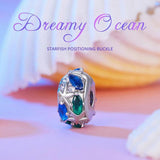 925 Silver Sea Animals Charm Bead Seahorse Turtle Crab Pendant