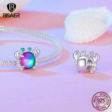 925 Silver Sea Animals Charm Bead Seahorse Turtle Crab Pendant