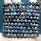 Meihan Devil Aquamarine Round Beads Bracelet Gemstone for DIY