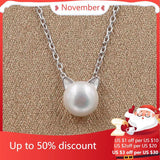 Sterling Silver Cat Pearl Necklaces & Pendants for Women