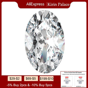 Real Oval Moissanite Loose Gemstones 0.1-15ct D VVS1 Excellent Cut