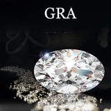 Real Oval Moissanite Loose Gemstones 0.1-15ct D VVS1 Excellent Cut
