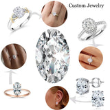 Real Oval Moissanite Loose Gemstones 0.1-15ct D VVS1 Excellent Cut
