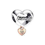 Winter S925 Silver Star Pendant Christmas Charm Pendant Rose Bell