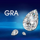 Real Pear Cut Moissanite 0.1CT To 13CT Loose Diamonds Gemstones