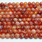 Meihan 8mm Fire Agate Round Loose Beads