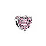 Sterling Silver Pink Pav? Daisy Flower Charm for Pandora Bracelets