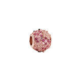 Sterling Silver Pink Pav? Daisy Flower Charm for Pandora Bracelets