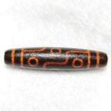 Tibetan Orange/Black 9 Eyes Totem DZI Beads For Men&Women