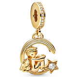 Feather Dream Catcher Poodle Pendant Charm