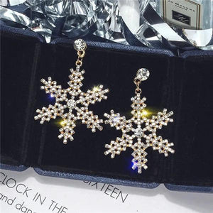Snowflake Crystal Earrings Women