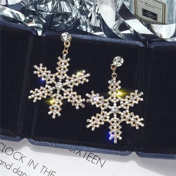 Snowflake Crystal Earrings Women