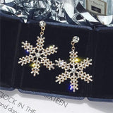 Snowflake Crystal Earrings Women