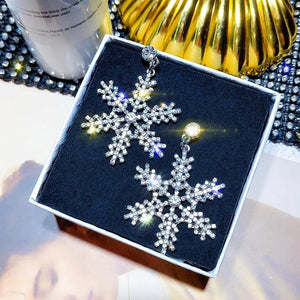 Snowflake Crystal Earrings Women
