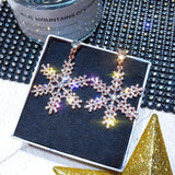Snowflake Crystal Earrings Women