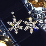 Snowflake Crystal Earrings Women