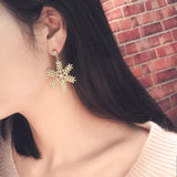 Snowflake Crystal Earrings Women