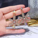Snowflake Crystal Earrings Women