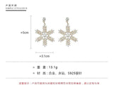 Snowflake Crystal Earrings Women