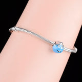 925 Sterling Silver Cartoon Face Boy Charm Bracelet Bead