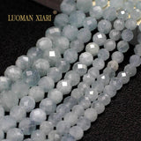 Natural Aquamarine Round Gemstone Beads for Jewelry Making