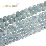 Natural Aquamarine Round Gemstone Beads for Jewelry Making