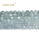 Natural Aquamarine Round Gemstone Beads for Jewelry Making
