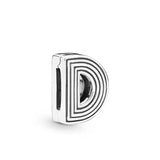 925 Sterling Silver Letter Alphabet A-Z Charm Name Beads Fit Pandora Bracelet