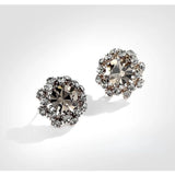 Sapphire Crystal Snowflake Earrings Engagement Princess Jewelry