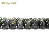 Hawk's Eye Natural Stone Round Beads 6/8/10mm Strand
