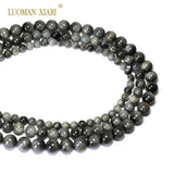 Hawk's Eye Natural Stone Round Beads 6/8/10mm Strand