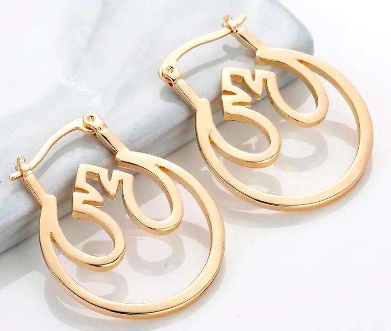 Hot Women Round Stud Earrings Star Earrings Women Gift Earrings
