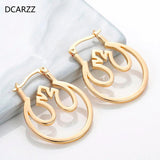 Hot Women Round Stud Earrings Star Earrings Women Gift Earrings