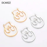 Hot Women Round Stud Earrings Star Earrings Women Gift Earrings