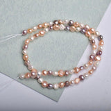 Mini 4-5mm Baroque Pearl Necklace with Light Side Holes