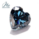 Dark VVS1 Heart Cut Moissanite 4X4-20X20mm Lab Grown Loose Stone