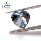 Dark VVS1 Heart Cut Moissanite 4X4-20X20mm Lab Grown Loose Stone