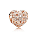 925 Sterling Silver Rose Beaded Chinese Pendant