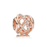 925 Sterling Silver Rose Beaded Chinese Pendant