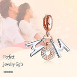 925 Silver Maternal Love Charm Bead Heart Pendant for Bracelet DIY