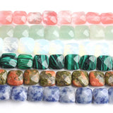 Square Faceted Cherry Quartz Opal Gemstone Beads 8*8mm