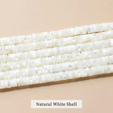 6*2mm Natural Shell Beads Cylindrical Flat Spacer Colorful Dyed Bead