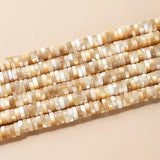 6*2mm Natural Shell Beads Cylindrical Flat Spacer Colorful Dyed Bead