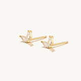 925 Silver Mini Star Heart Stud Earrings Women Zircon Ear Studs Party Jewelry
