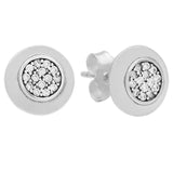 925 Silver Rose Gold Heart Earring Crystal Women DIY Jewelry