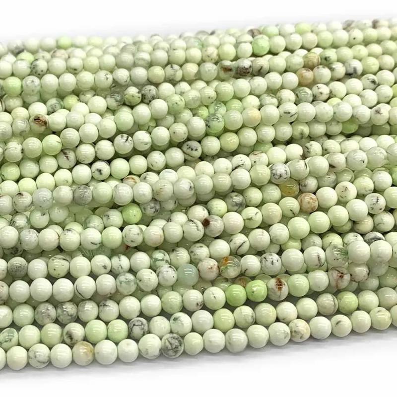 Veemak Yellow Turquoise Round Loose Beads Natural Gemstones Crystal DIY