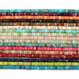 Colorful Turquoises Sea Sediment Round Spacer Beads 2*4 mm