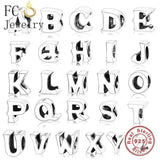 925 Sterling Silver A-Z Alphabet Letters Bead for Women Berloque